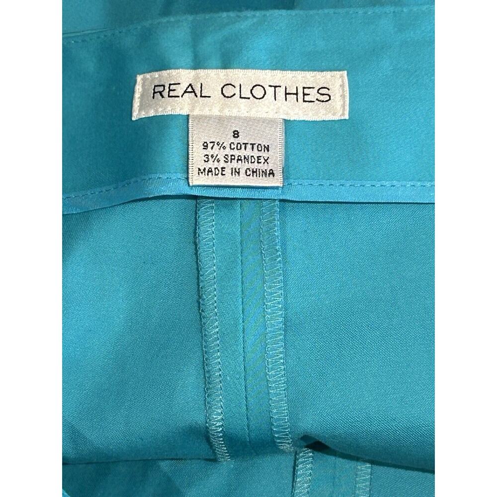 NWT Real Clothes Women's size 8 Grace Teal Pants - Picture 3 of 6